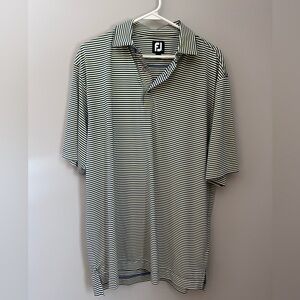 FootJoy Striped Polo Golf Shirt Men's Size Large